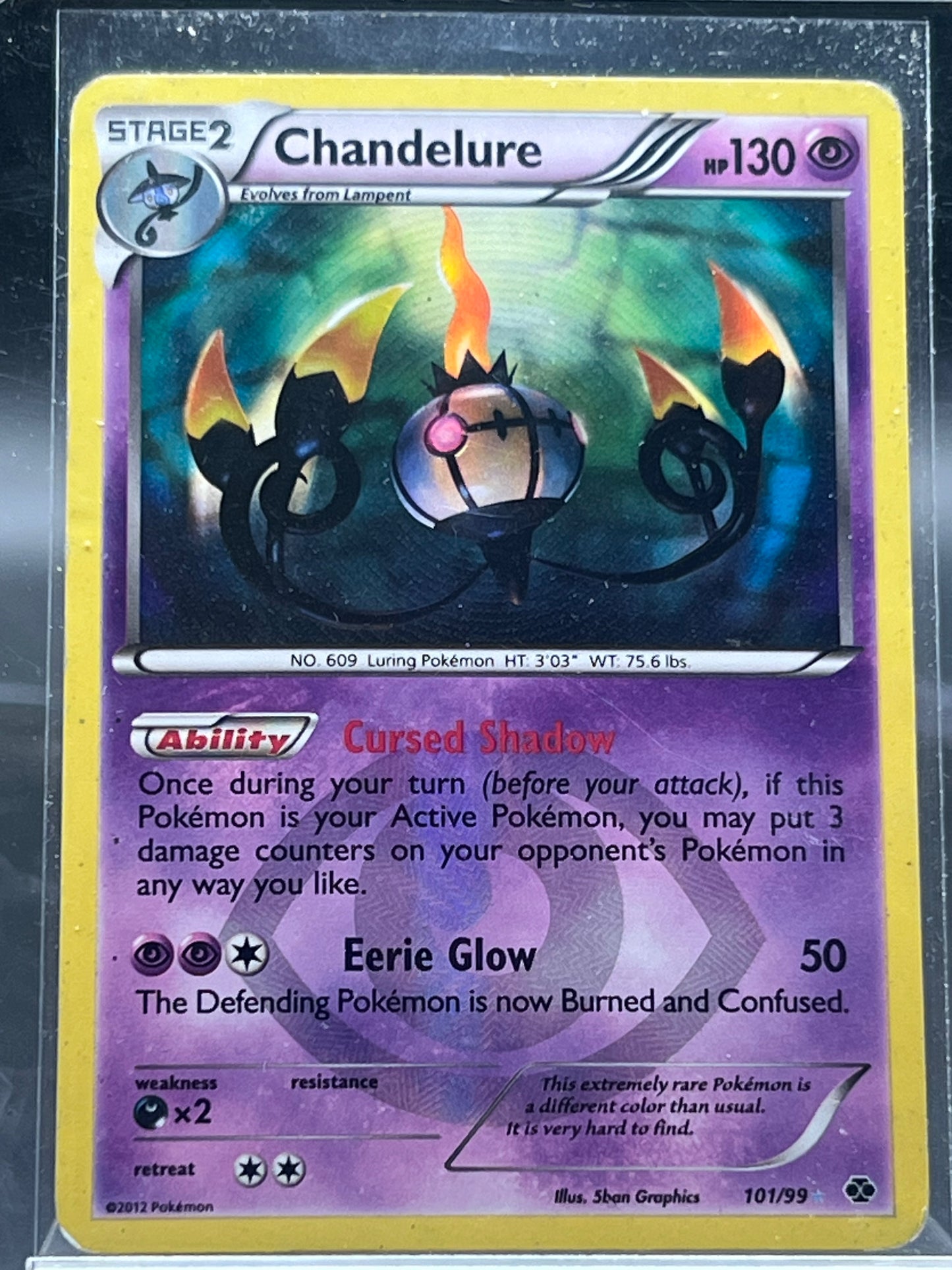 Chandelure Secret Rare #101 – Next Destinies – Moderately Played (MP) – Pokémon Card – Canada