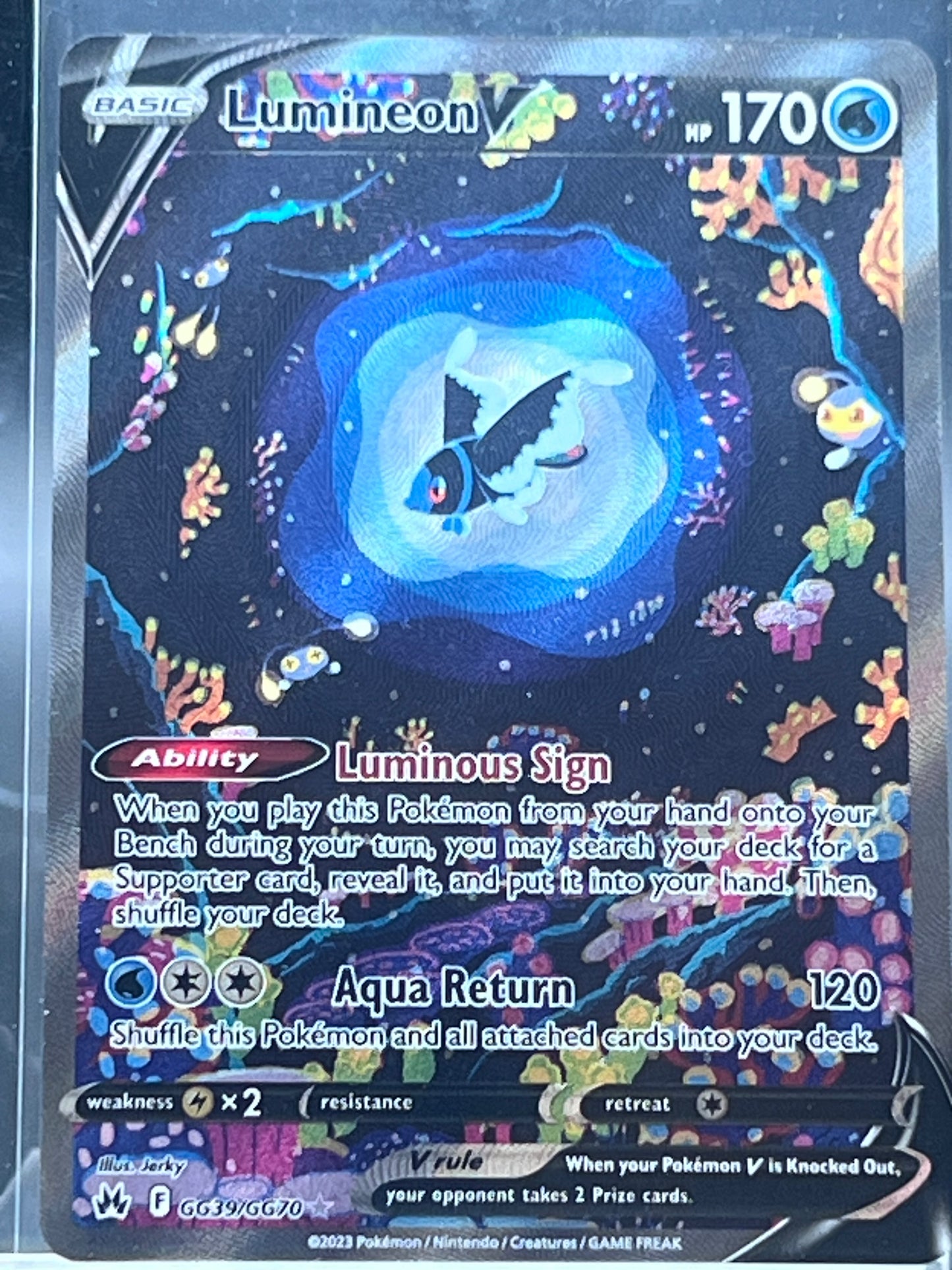 Lumineon V GG39/GG70 β Ultra Rare β Crown Zenith Galarian Gallery β Near Mint (NM) β PokΓ©mon Card β Canada