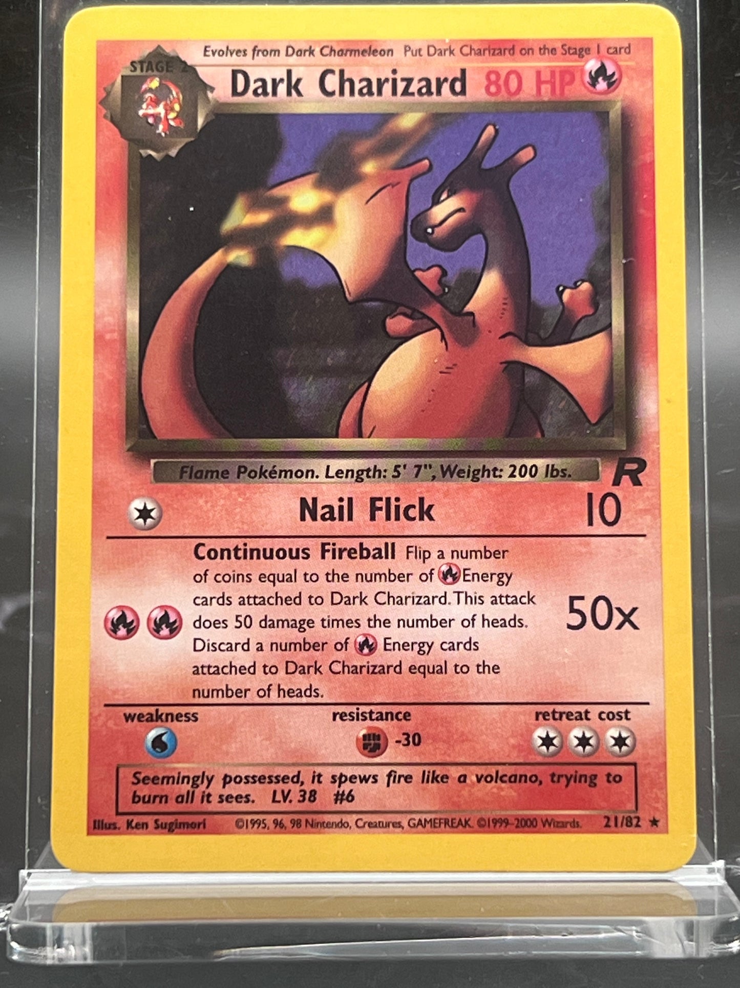 Dark Charizard #21 – Team Rocket – Near Mint (NM) – Pokémon Card – Canada