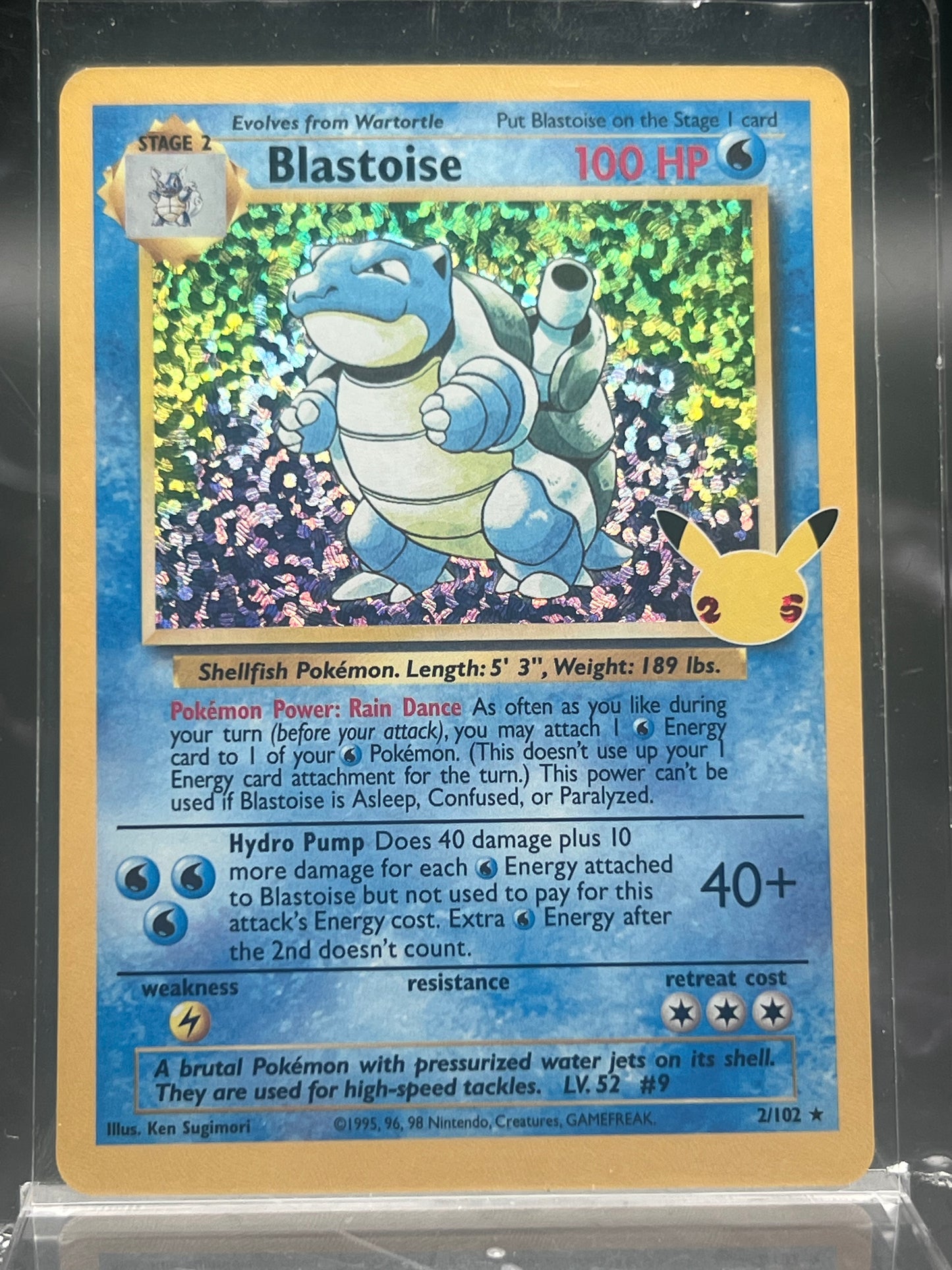 Blastoise #2/102 – Classic Collection – Celebrations – Near Mint (NM) – Pokémon Card – Canada