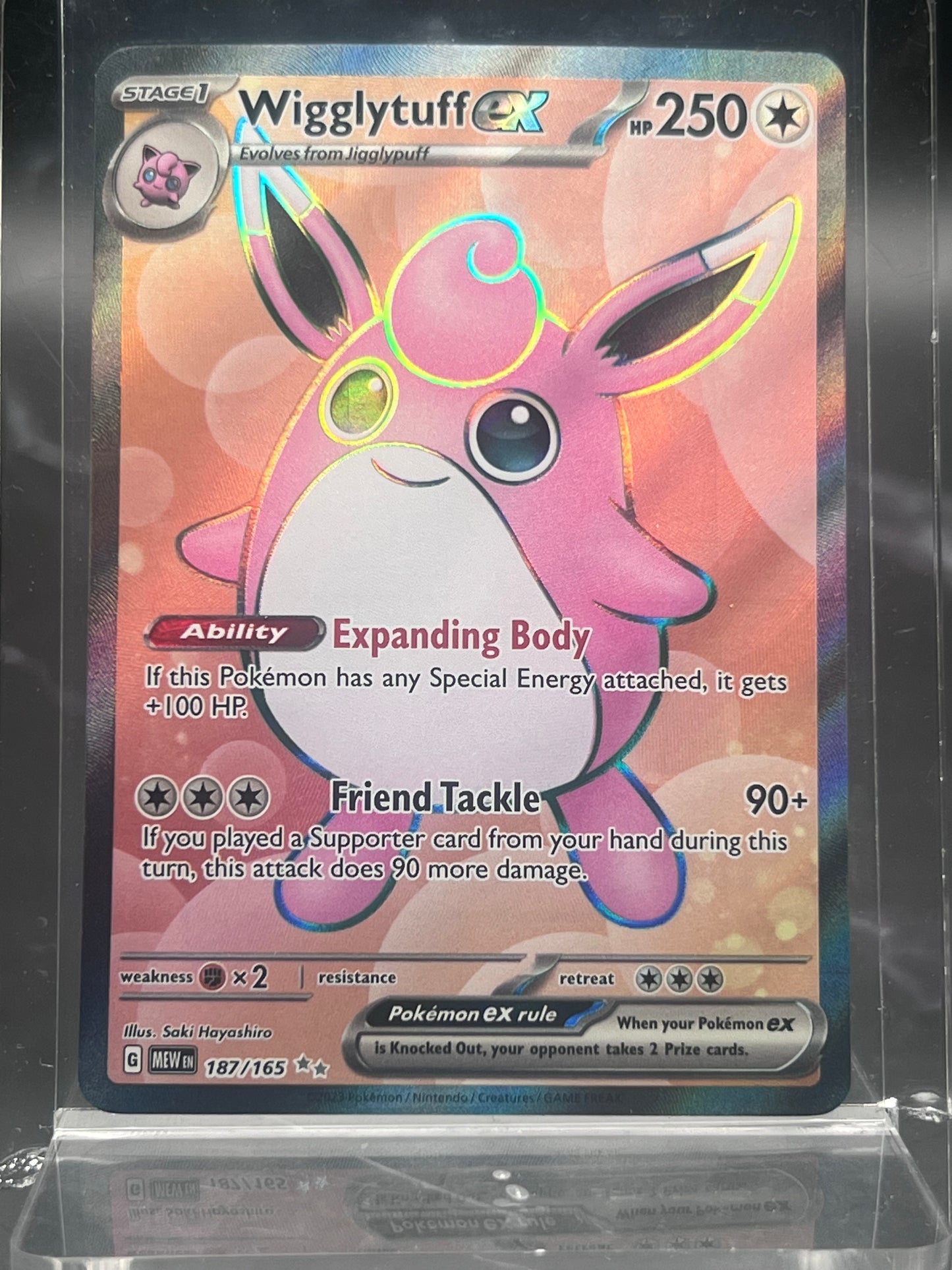 Wigglytuff EX #187/165 – Ultra Rare – SV: 151 – Near Mint (NM) – Pokémon Card – Canada