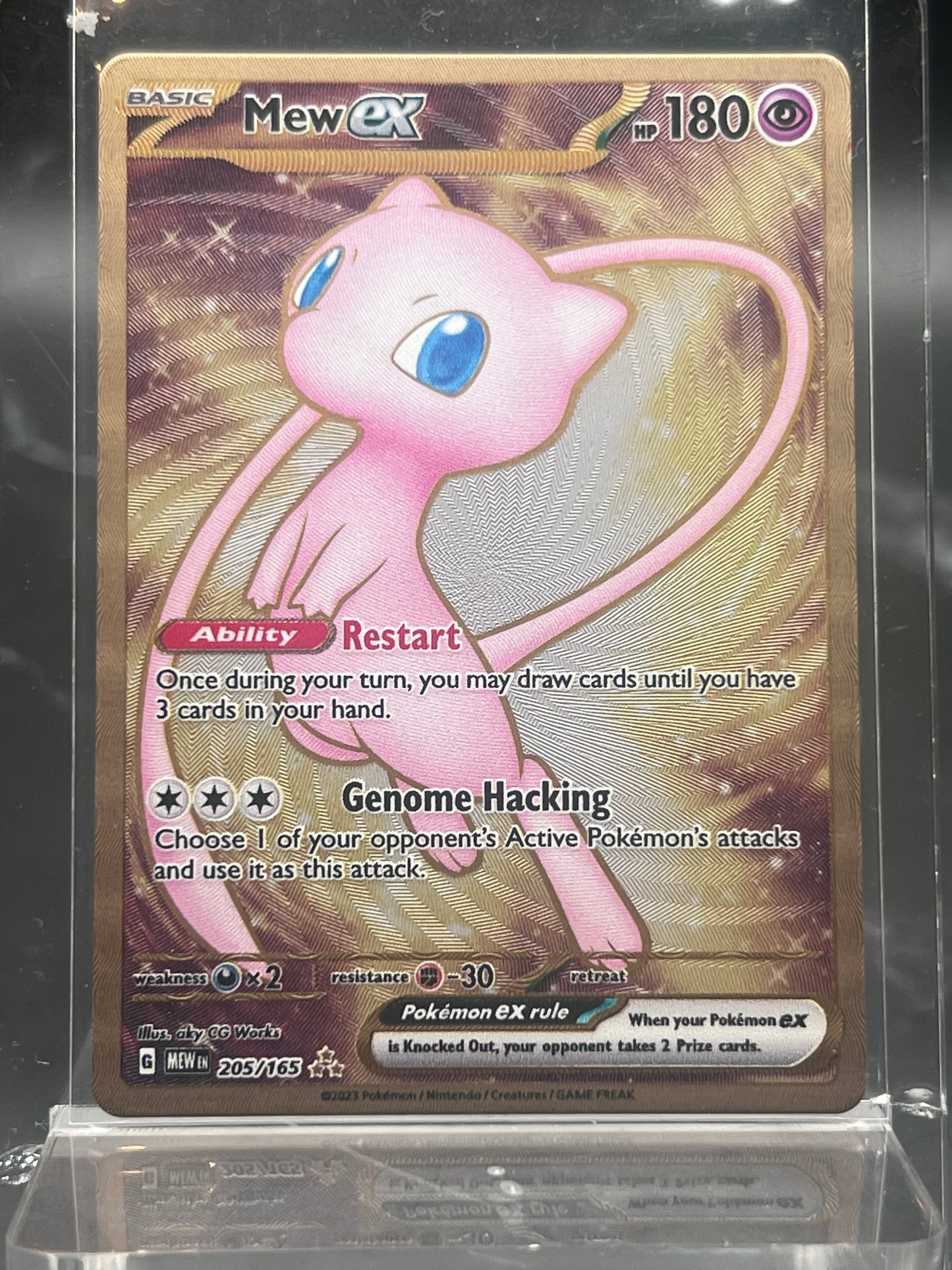 Mew EX Metal Card #205/165 – Double Rare – SV: 151 – Near Mint (NM) – Pokémon Card – Canada