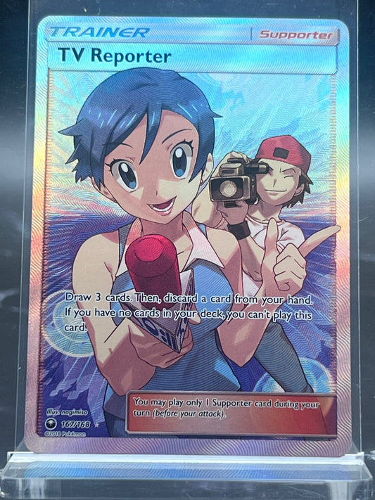 TV Reporter Full Art #167 – Ultra Rare – Celestial Storm – Near Mint (NM) – Pokémon Card – Canada