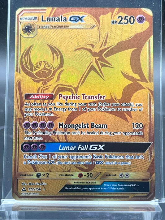 Lunala GX Secret Rare #172/156 – Ultra Prism – Near Mint (NM) – Pokémon Card – Canada
