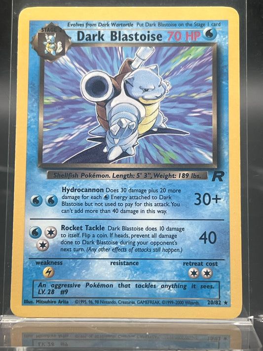 Dark Blastoise #20 – Rare – Team Rocket – Near Mint (NM) – Pokémon Card – Canada