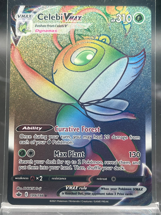 Celebi VMAX Secret Rare #199/198 – Chilling Reign – Near Mint (NM) – Pokémon Card – Canada