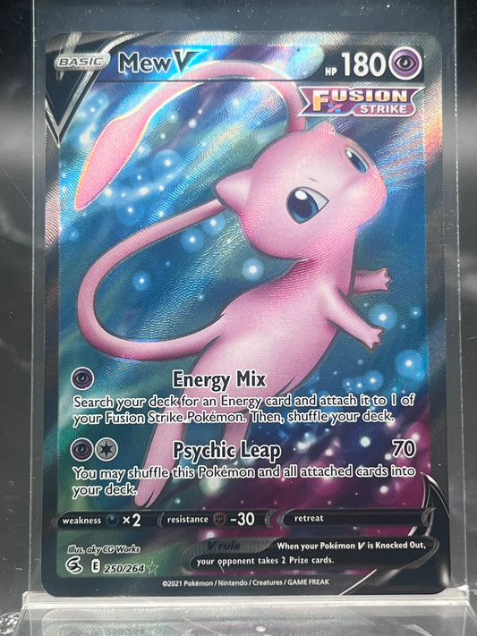 Mew V Full Art #250/264 – Ultra Rare – Fusion Strike – Near Mint (NM) – Pokémon Card – Canada