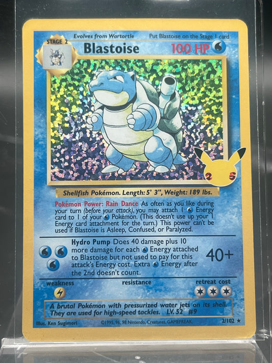 Blastoise #2/102 – Classic Collection – Celebrations – Near Mint (NM) – Pokémon Card – Canada