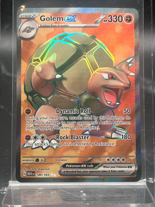 Golem EX #189/165 – Ultra Rare – SV: 151 – Near Mint (NM) – Pokémon Card – Canada