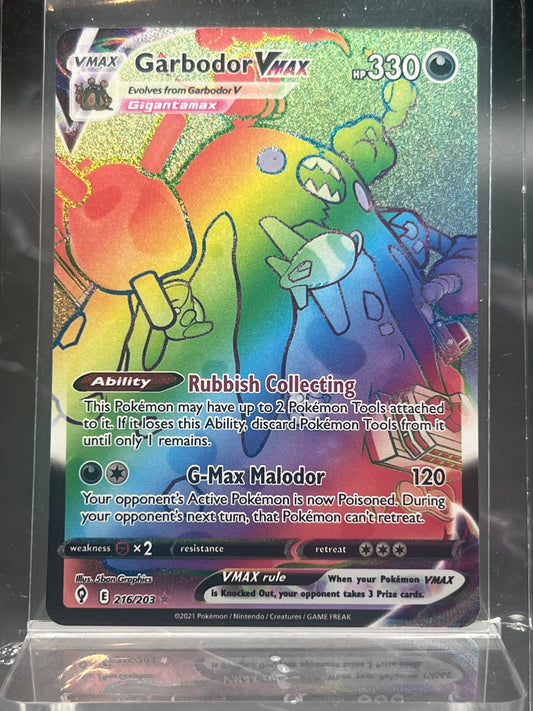Garbodor VMAX Secret Rare #216/203 – Evolving Skies – Near Mint (NM) – Pokémon Card – Canada