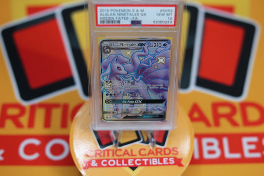 Alolan Ninetales GX Hidden Fates: Shiny Vault Shiny Holo Rare SV53/SV94 PSA 10