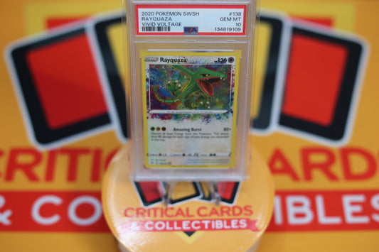 Rayquaza Vivid Voltage Amazing Rare 138/185 PSA 10