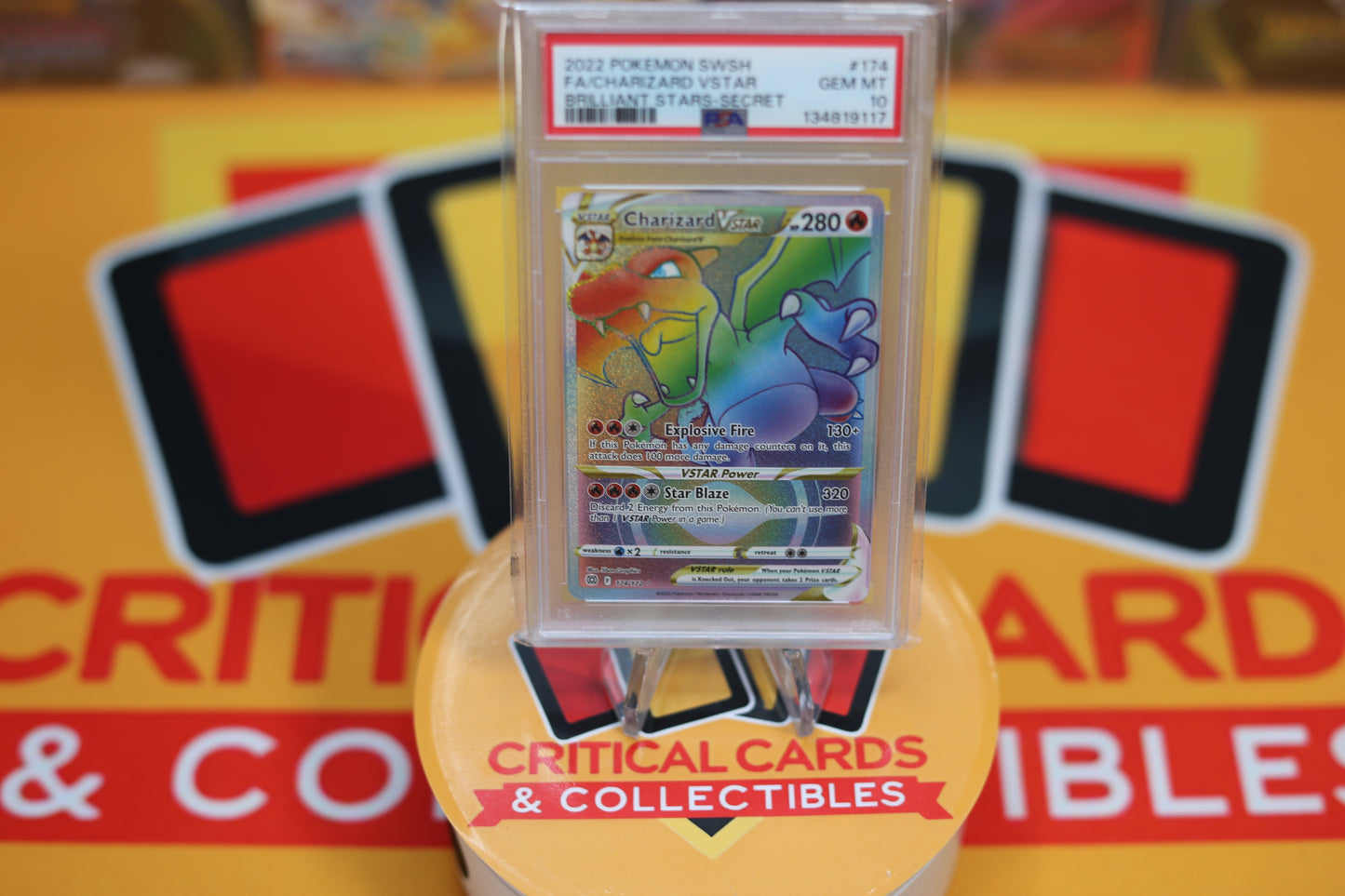 Charizard VSTAR (Secret) Brilliant Stars Ultra Rare 174/172 PSA 10